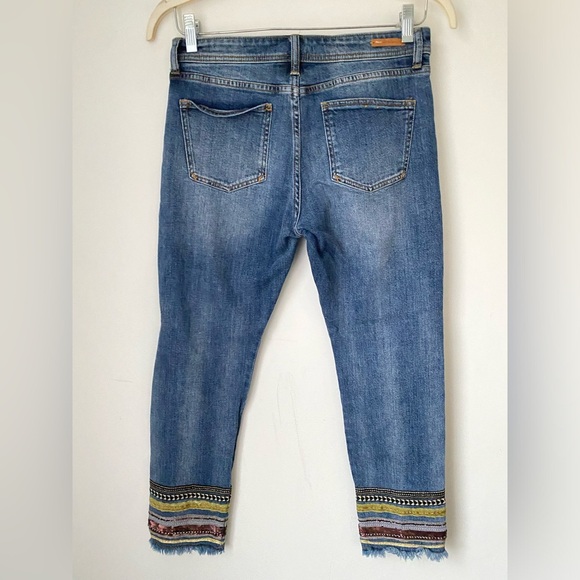 Anthropologie Jeans Women’s 27 Pilcro High-Rise Embroidered Slim Straight Jeans - Picture 5 of 12